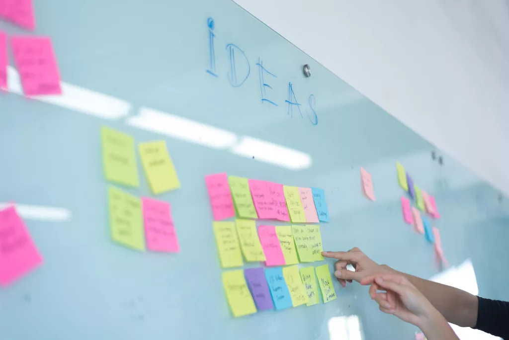 Brainstorming,Ideas,With,Sticky,Notes