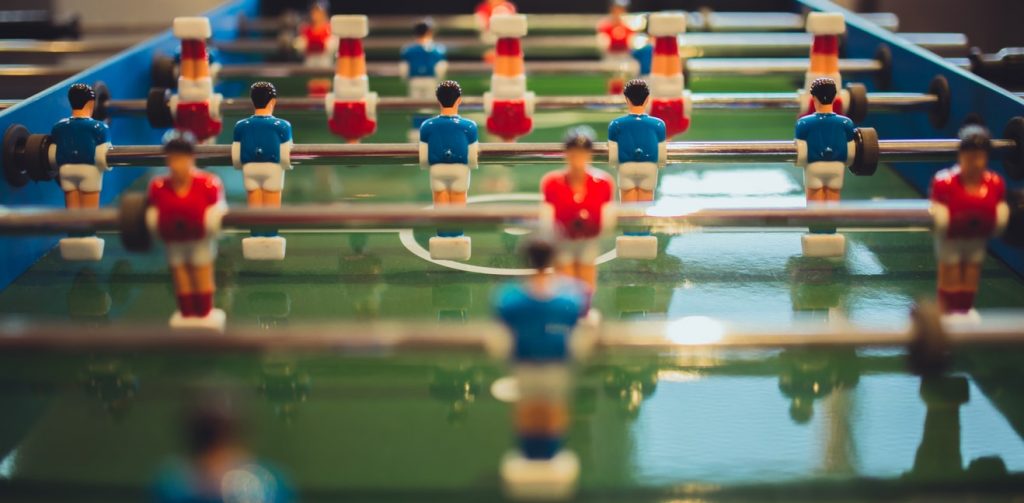 fooosball Foosball table with players