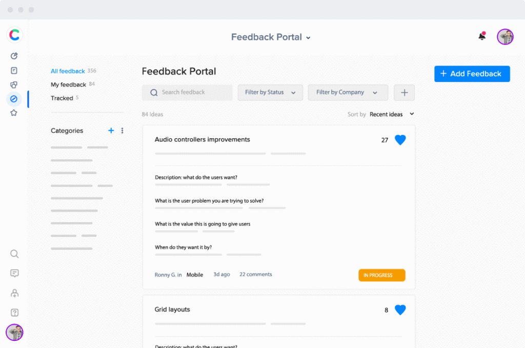 craft.io feedback portal