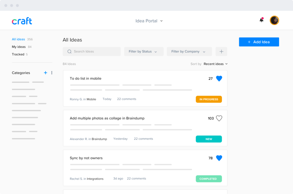 Craft.io screenshot