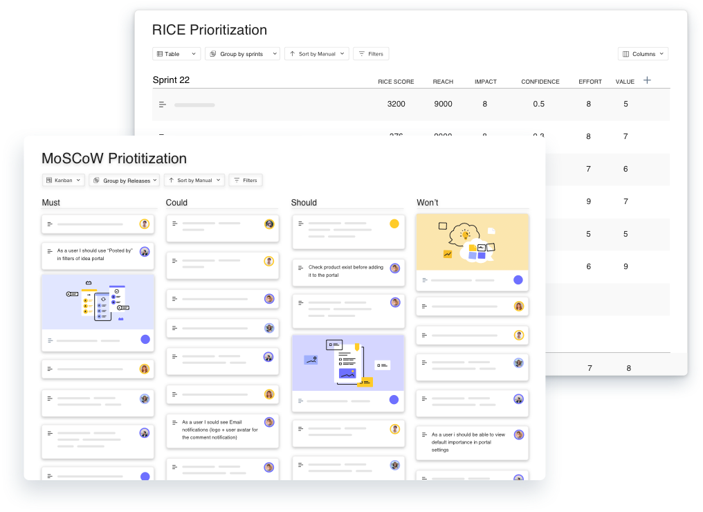 craft.io prioritization examples