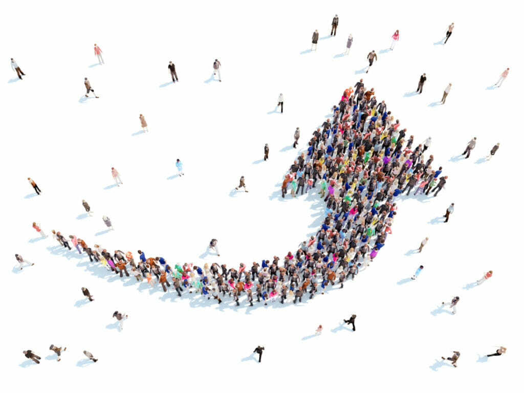 Large,Group,Of,People,In,The,Form,Of,Arrows,Symbolizing Large,Group,Of,People,In,The,Form,Of,Arrows,Symbolizing